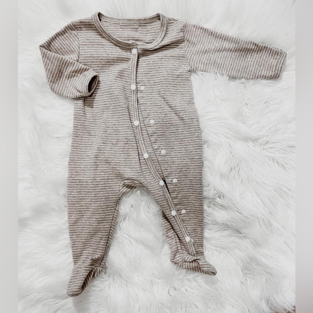 Boutique- striped footie